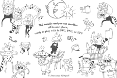Hand-Drawn Cat Doodle Bundle Product Image 2