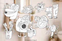 Bathroom Laundry chores doodles Product Image 2