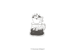 Purrfect Barista Hand Drawn Clipart Product Image 2