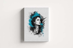 Water Ink Portrait Wall Art Template Product Image 1