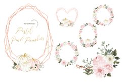Pastel Pink Pumpkins Bundle Clipart, Fall Autumn Pumpkin Product Image 3