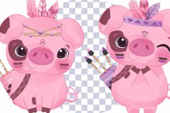 Tribal Series Little Piggies Clipart Product Image 4