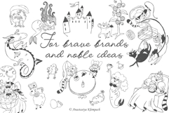 Hand-Drawn Medieval Doodle Cats Product Image 3