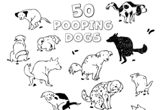 Funny Pooping Dogs Clipart Product Image 3