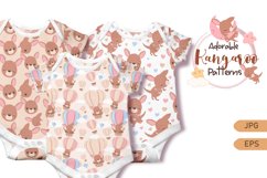 Cute Little Kangaroo Seamless Pattern Set Product Image 7