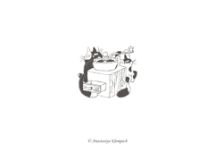 Purrfect Barista Hand Drawn Clipart Product Image 3