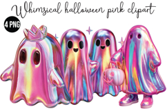 Whimsical Halloween pink Png Clipart Product Image 1