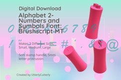 Numbers Symbols Font 2 Stamp Stl Files - STL Digital File Product Image 1