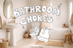 Bathroom Laundry chores doodles Product Image 4
