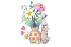 Cute Flower Friends Clipart Set Product Image 5