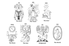 Tarot characters clipart Major arcana prints Product Image 4
