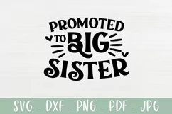 Promoted To Big Sister SVG | Baby Announcement Product Image 2