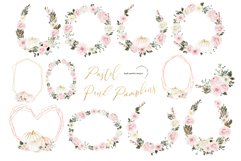 Pastel Pink Pumpkins Bundle Clipart, Fall Autumn Pumpkin Product Image 5