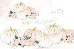 Pastel Pink Pumpkins Bundle Clipart, Fall Autumn Pumpkin Product Image 7