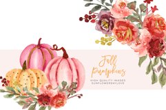 Elegant Marsala Pumpkin Bundle Clipart Product Image 4
