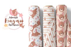 Cute Little Kangaroo Seamless Pattern Set Product Image 5