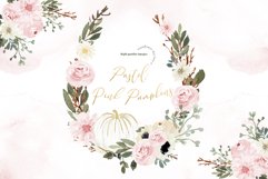 Pastel Pink Pumpkins Bundle Clipart, Fall Autumn Pumpkin Product Image 6