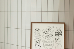 Hand Drawn Bakery Clipart, Pug Baking Doodles for Branding Product Image 7