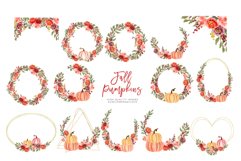 Elegant Marsala Pumpkin Bundle Clipart Product Image 6