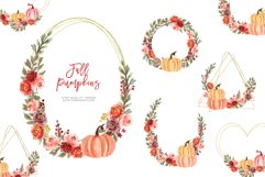 Elegant Marsala Pumpkin Bundle Clipart Product Image 5