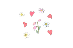 Cute Flower Friends Clipart Set Product Image 9