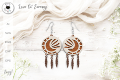 Layered Dreamcatcher Earrings SVG | Boho Earrings Laser Cut Product Image 1