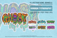 Creepy graphic design halloween slime zombie ghost death Product Image 1