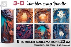 3d Landscape Tumbler Sublimations, 20 oz Tumbler Wraps Product Image 1