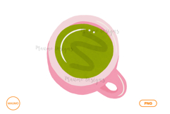 Coffee and matcha cups png Product Image 3