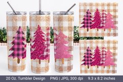 Tumbler Christmas Wrap. Christmas Tree Sublimation. Product Image 1