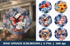 Patriotic wind spinner sublimation Product Image 1
