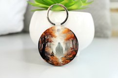ghost halloween keychain, halloween keychain sublimation Product Image 1