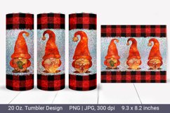 Christmas Gnome Tumbler. Christmas Sublimation. Product Image 1