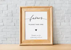 Modern Wedding Favors Sign Template Product Image 2