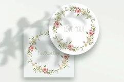 Wreath with the meadow flowers- watercolor illustration Product Image 2