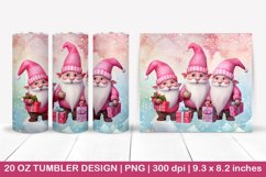 Pink Christmas Tumbler, Pink Gnomes,Christmas gnomes tumbler Product Image 1