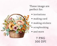 7 PNG Watercolour Spring Florals Clipart Product Image 2