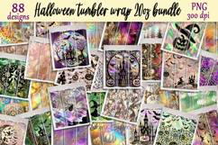 Halloween tumbler 20oz wrap sublimation designs BUNDLE Product Image 1