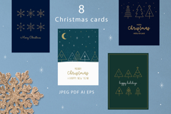 Elegant Christmas Cards Minimal Gold Line Design Product Image 1