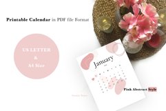 2022 Printable Pink Calendar - Abstract Calendar Style Product Image 3