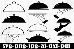 Catering SVG, Kitchen Clipart, Catering Clipart, Waiter svg Product Image 1