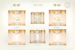 Golden Tumbler Vintage Design 20,30 oz - Sublimation. Product Image 2