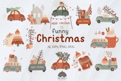 Funny Christmas clipart SVG PNG EPS Product Image 1