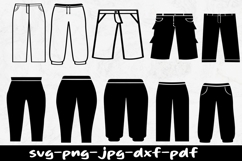 Pants SVG Bundle, Paper Doll Clipart, Summer SVG, Fashion Product Image 1