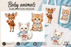 Baby School Animals Sublimation preschool kindergarten Product Image 1