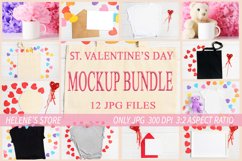 valentines day mockup bundle, valentines day tshirt mockups Product Image 1
