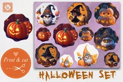 28 Halloween Stickers |Printable cutting PNG Product Image 2