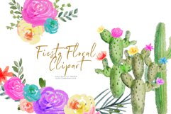 Colorful Cactus Watercolor Clipart, Succulent Cactus Product Image 4