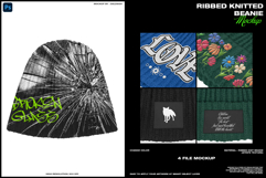 Ribbed Knitted Beanie - Mockup Product Image 1