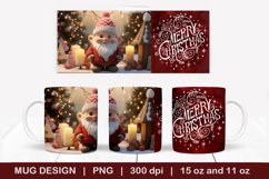 Christmas Gnome Mug- 3d Christmas mug, Christmas mug wrap Product Image 1
